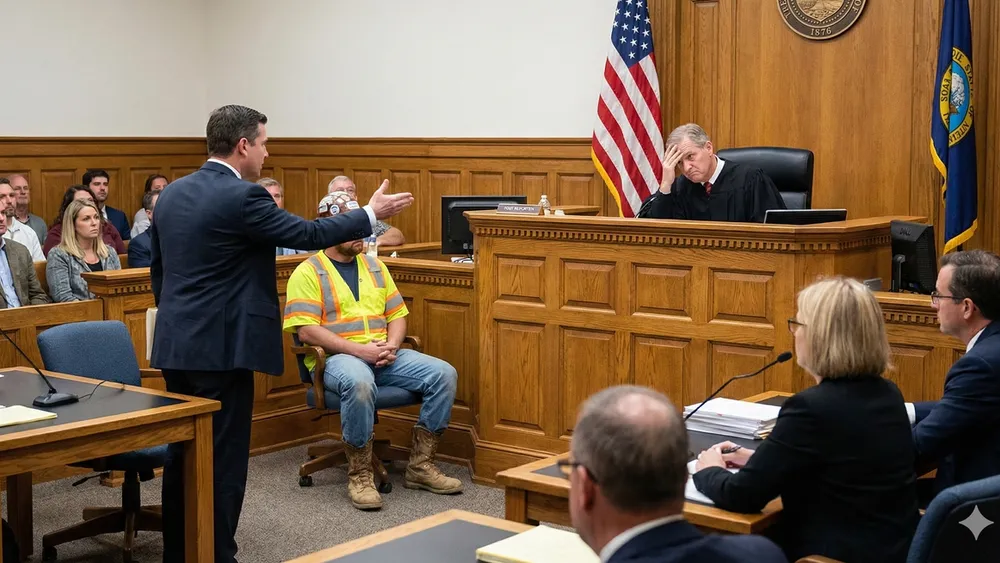 A gavel sitting on a wooden desk next to a pair of balanced scales in a sunlit room.