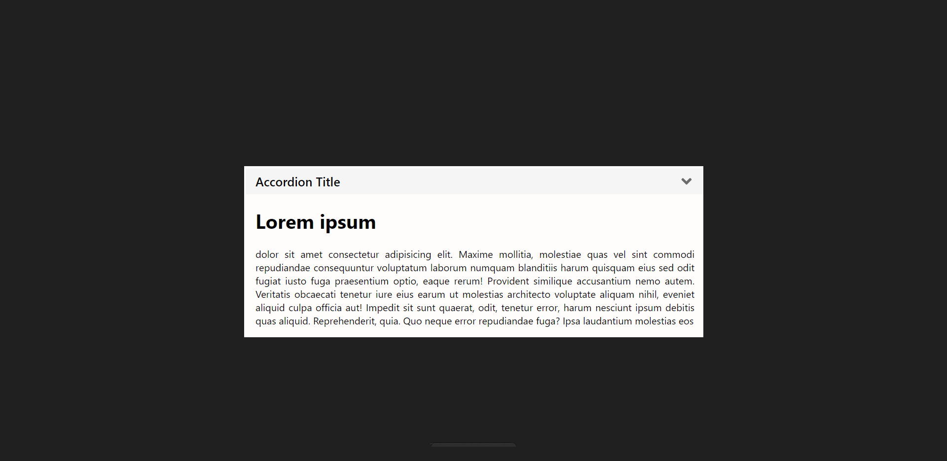 React Accordion Panel