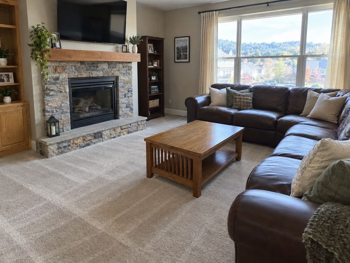 Family room, after cleaning