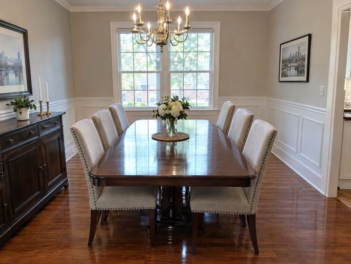 Dining room, after cleaning