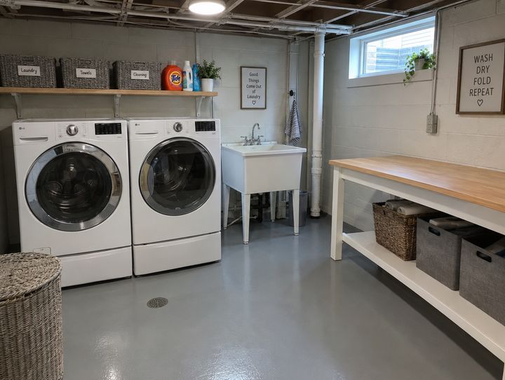 Laundry room, after cleaning