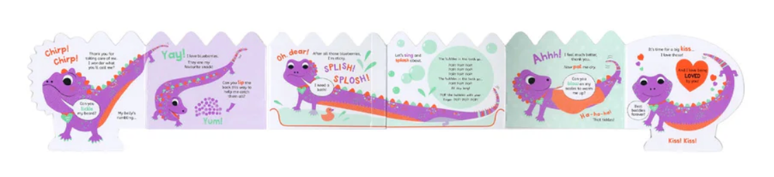 Lizard fold out book