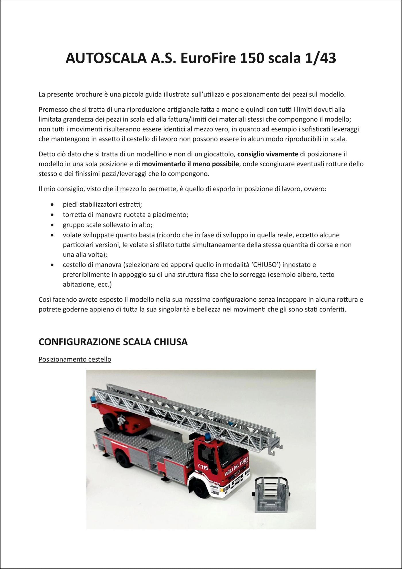 A.S. Autoscala Iveco Eurofire 150E28 Tector - Scala da 27 metri