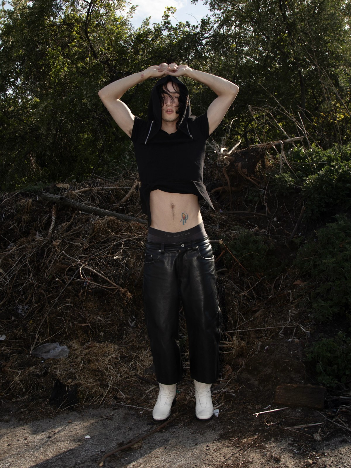 Buffalo Leather Shorts editorial