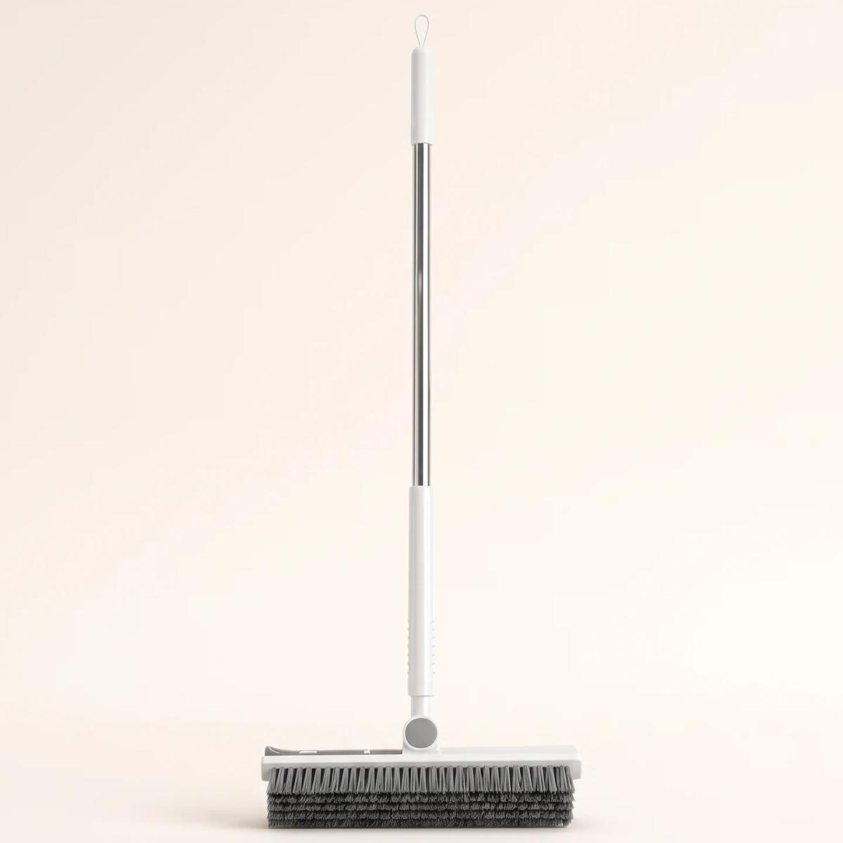 Complete white and gray crevice brush with long handle and hanging loop