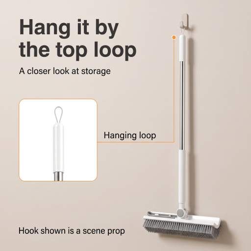 Brush storage graphic showing the hanging loop; hook is a scene prop