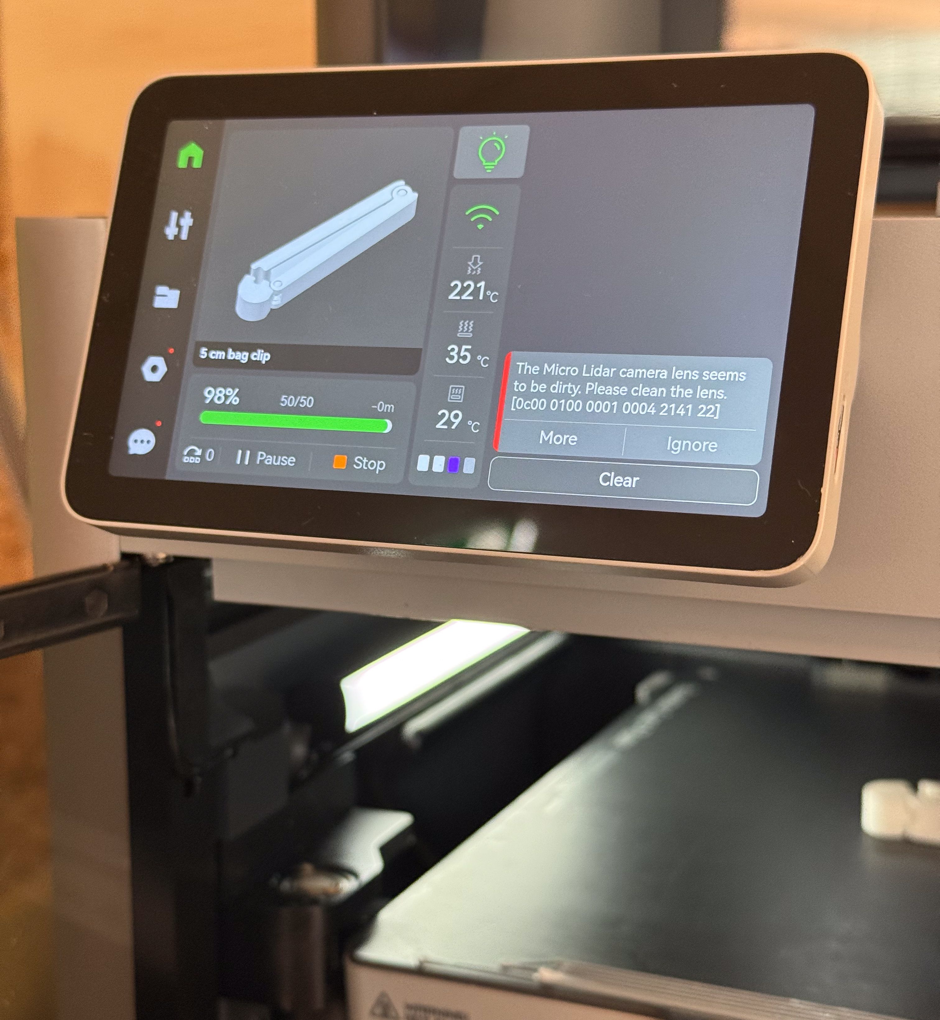 Nærbilde av 3D-printer