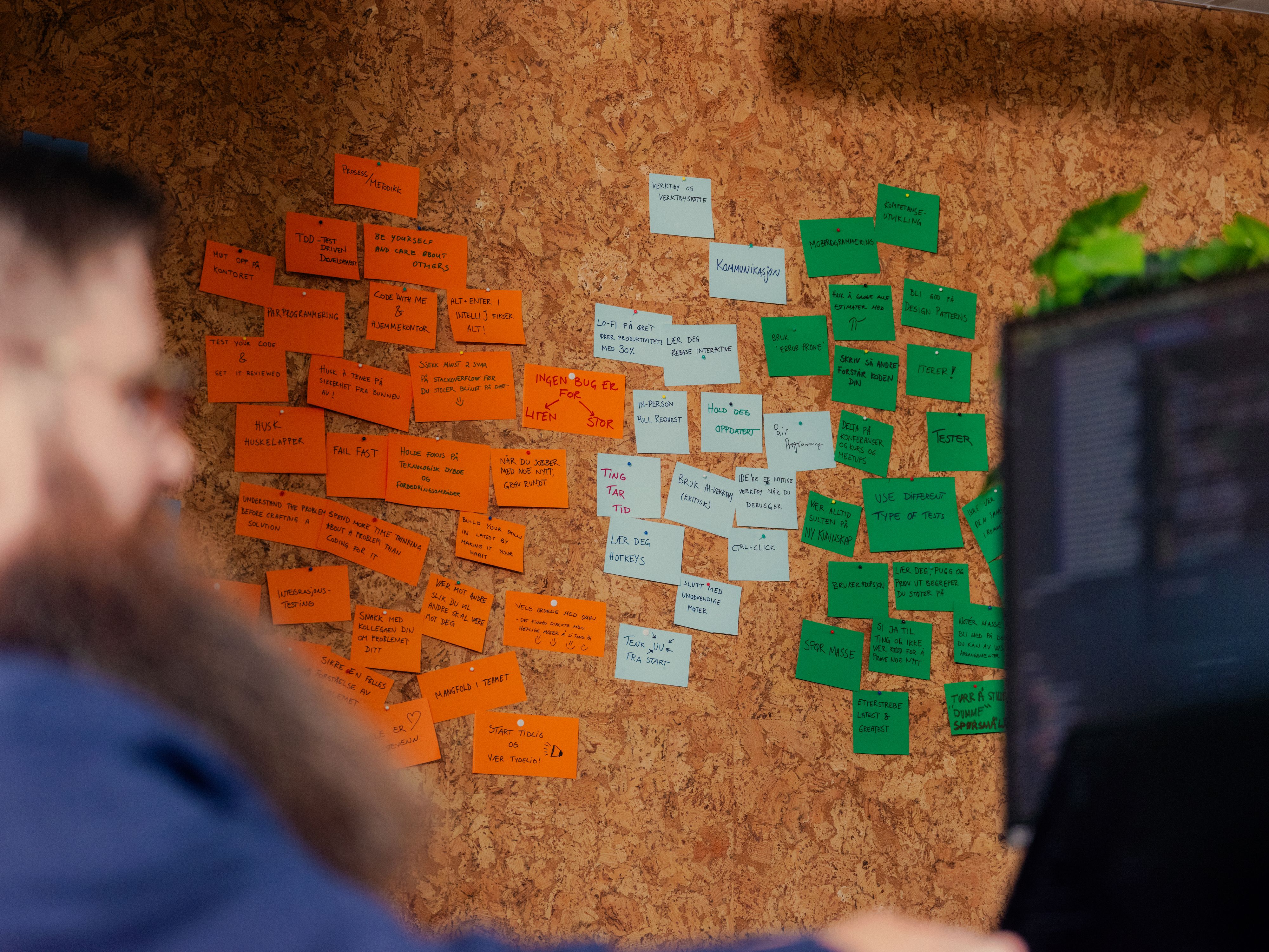 Samling av post-it lapper