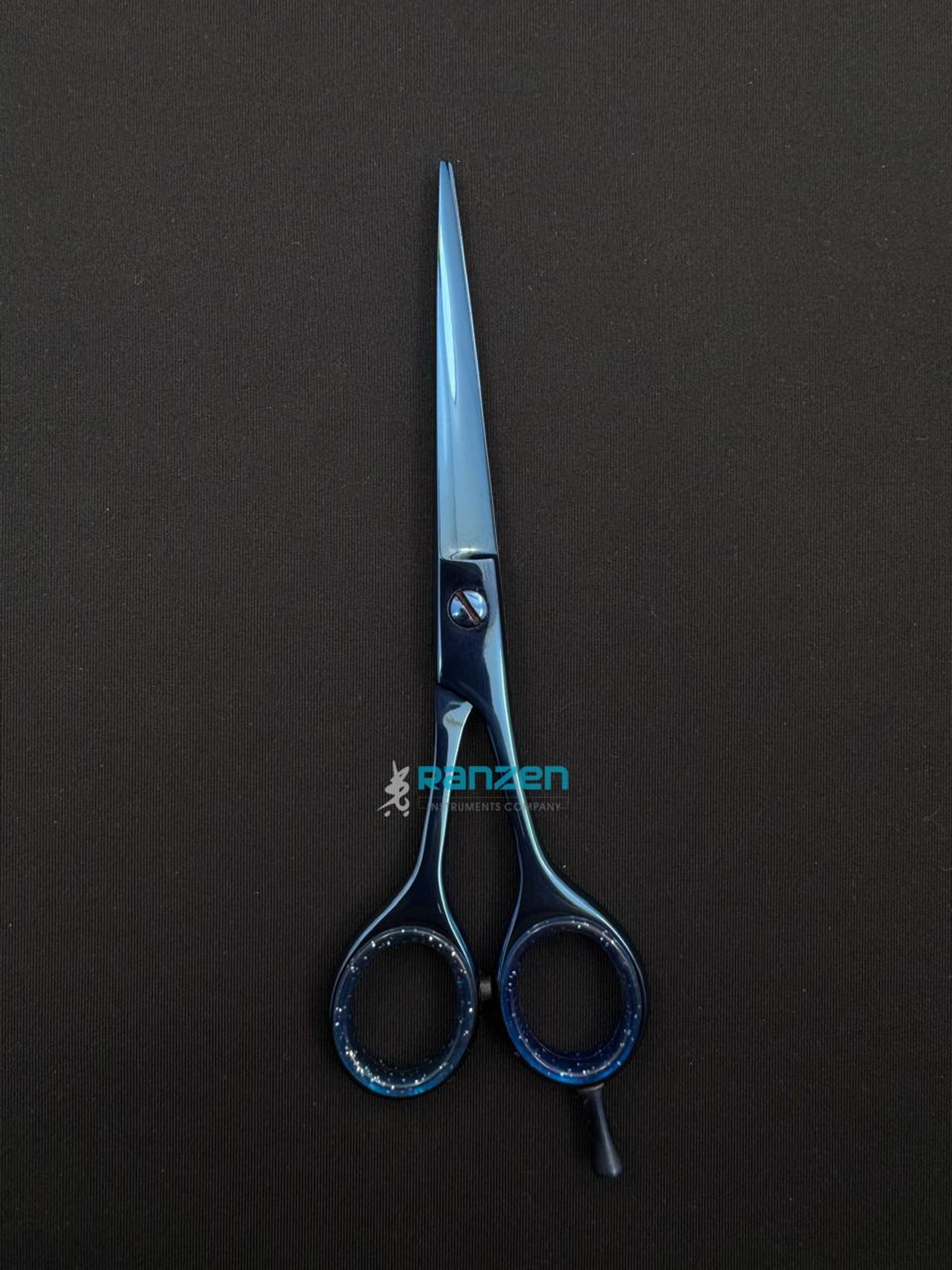 Barber Scissor Blue Titanium Coated