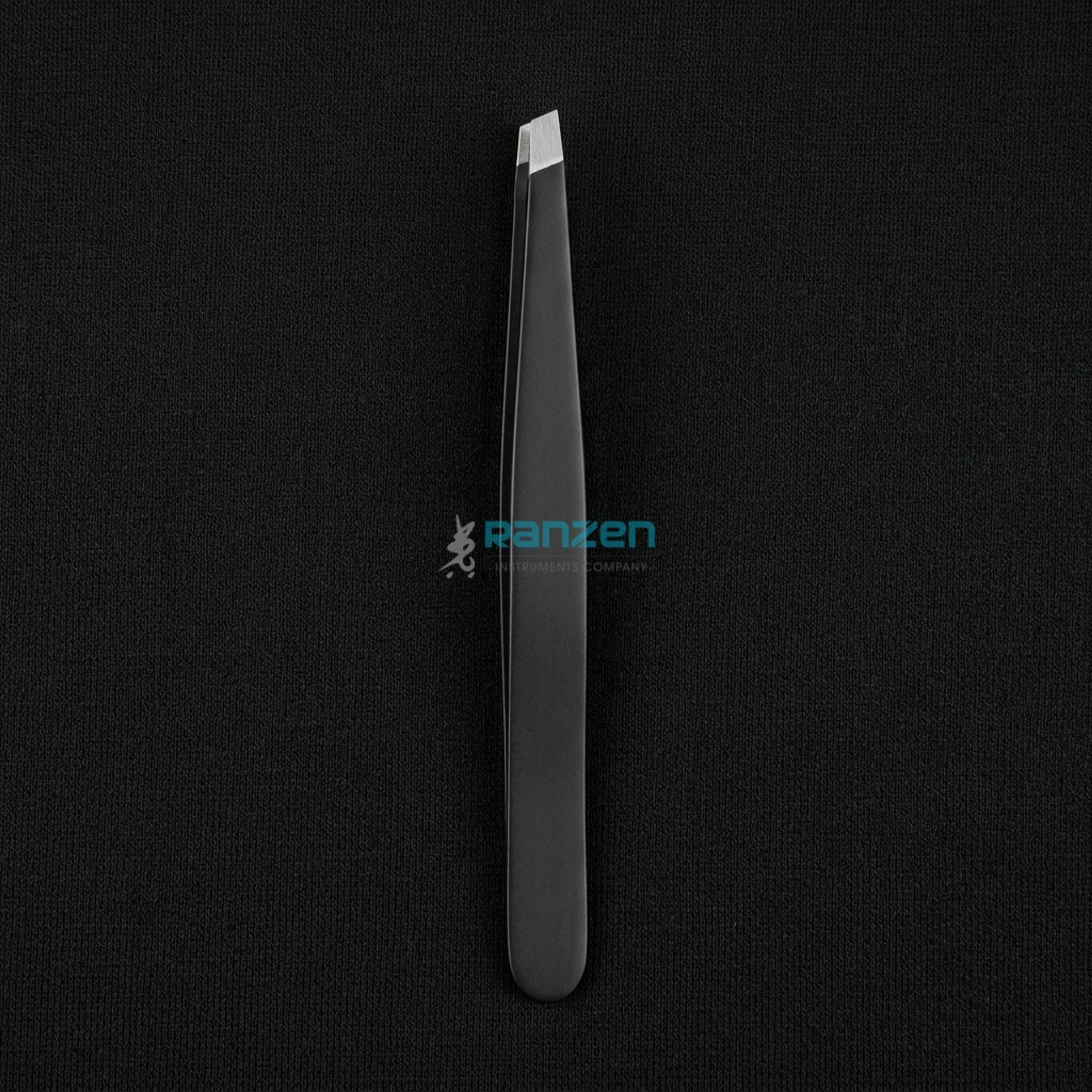 Slanted Tip Tweezer — Matt Black 2