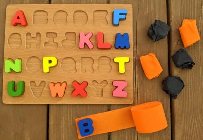 Alphabet Puzzle: Tissue Paper Unwrap