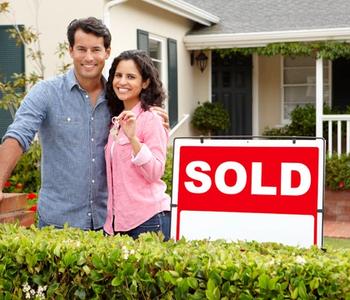 Couple who just bought a house using a VA loan.
