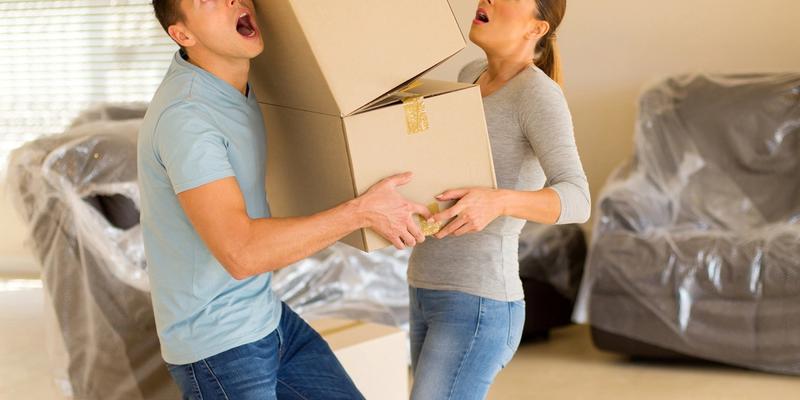 New homebuyers moving into their home.