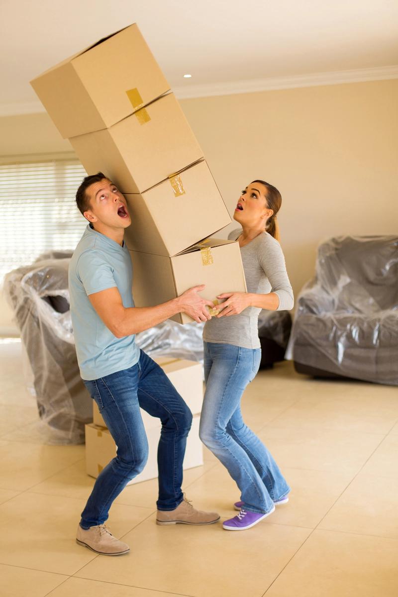 New homebuyers moving into their home.