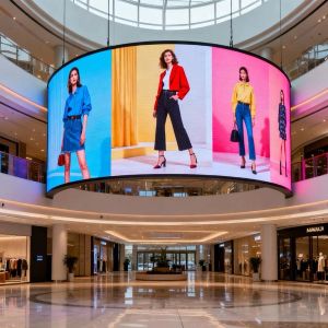 Large Curved P2.5 indoor installation LED screen in Mall