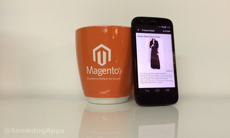 A smartphone and a Magento cup