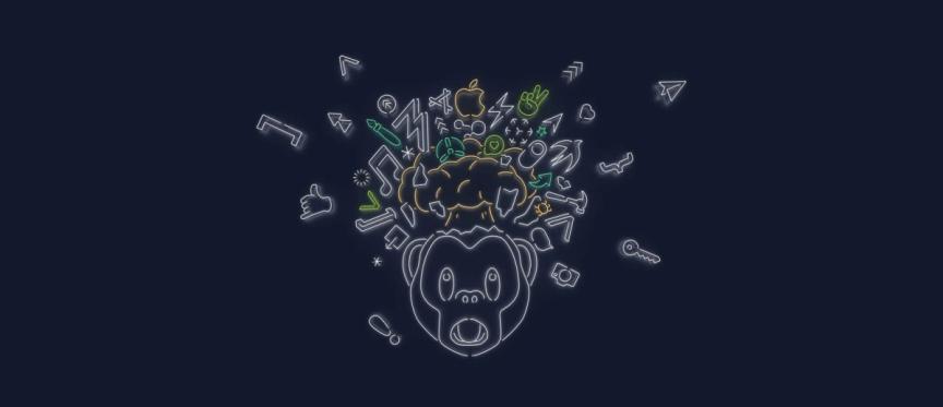 A monkeys head blows up with ideas