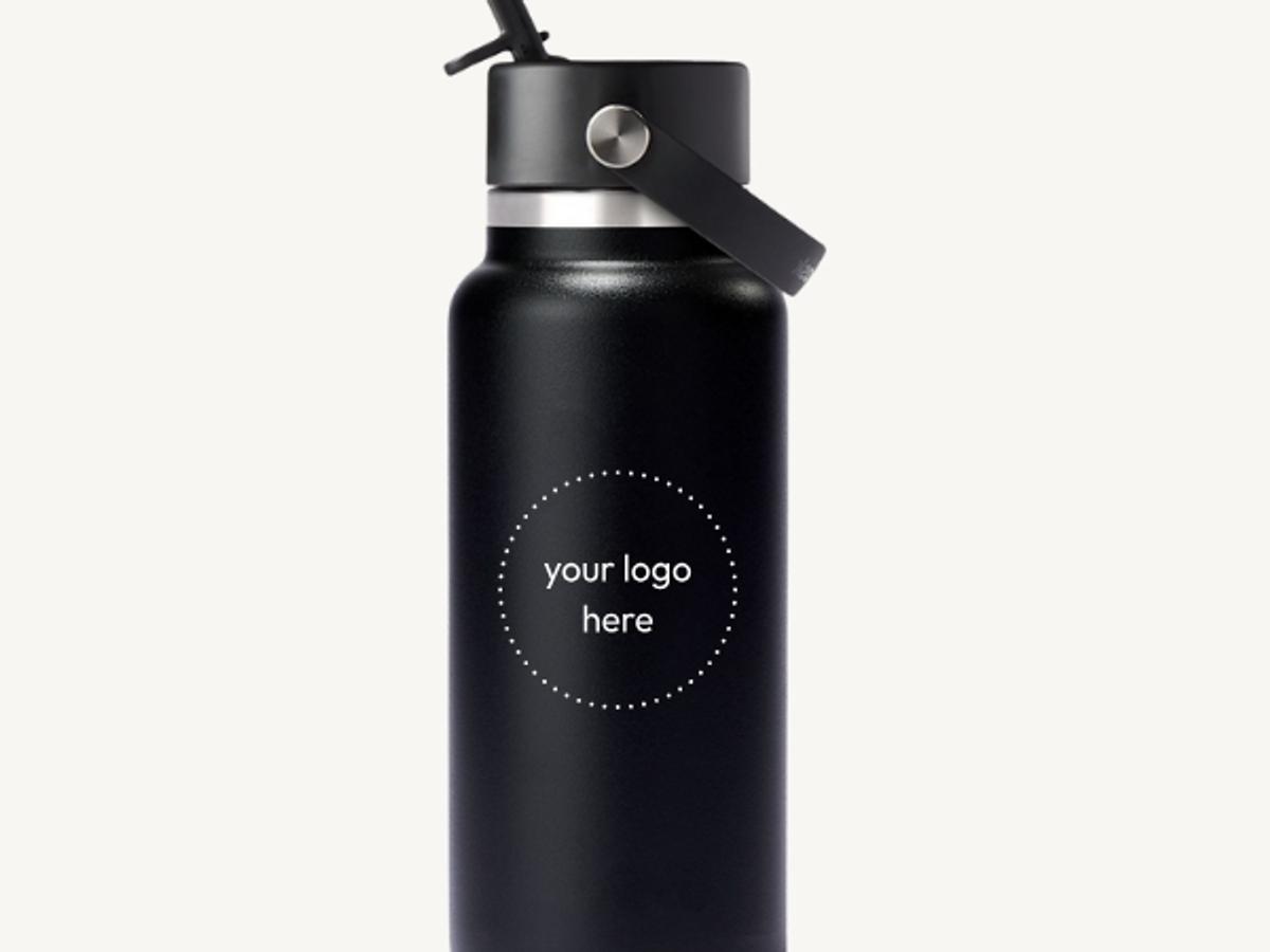 Custom Hydro Flask Wide Mouth 32oz Bottle with a corporate logo, the flagship of the Merchwell custom Hydro Flask lineup.