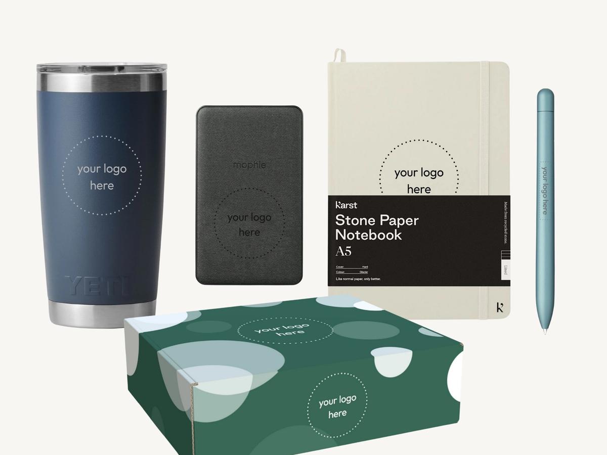 Executive Welcome merch pack ready for a new hire's first day