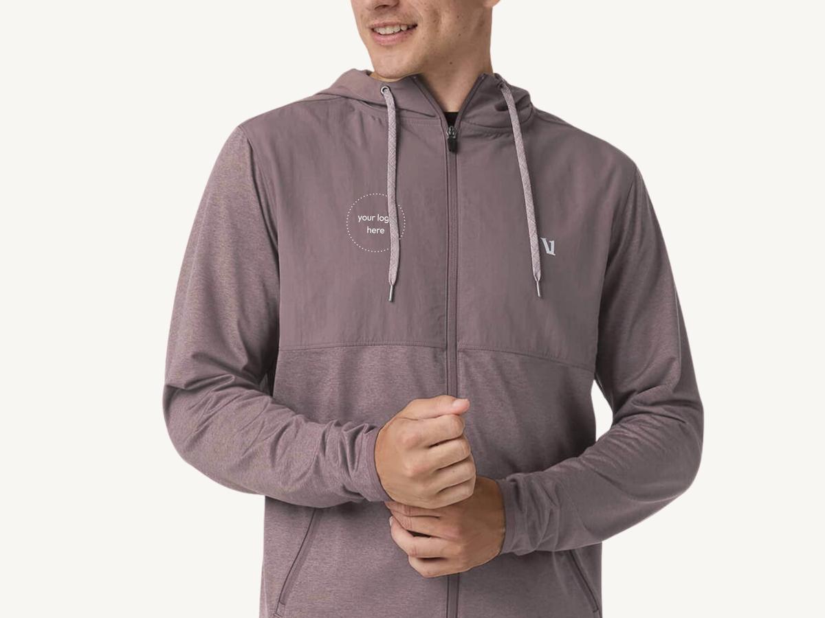 New-logo outerwear, the kind of branded gear replaced after a rebrand.