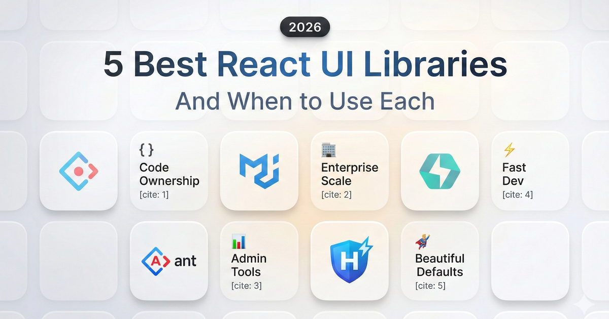 🔥 5 Best React UI Libraries for 2026 (And When to Use Each) 🚀 | ReactBD ...