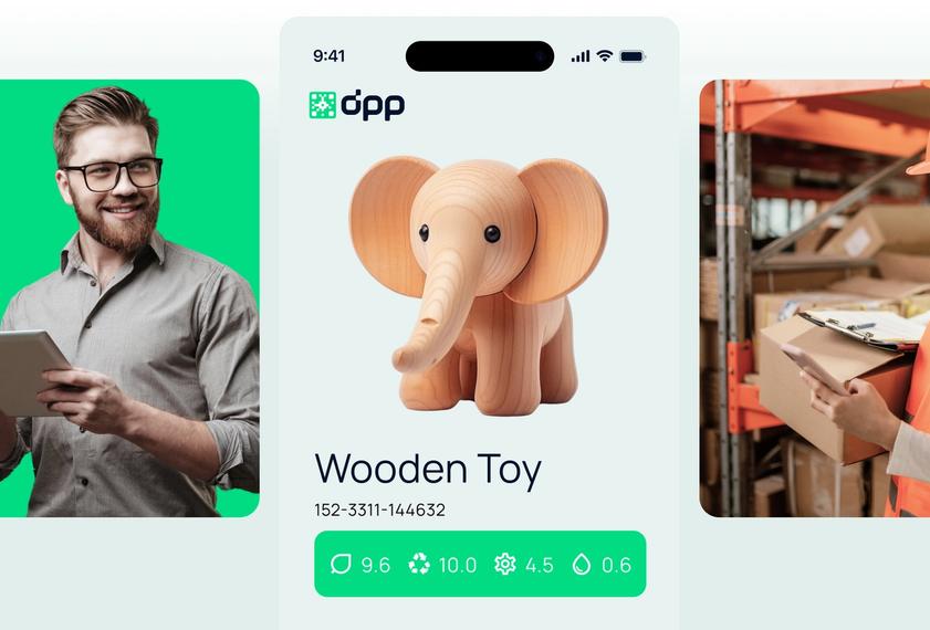 Detailný záber rúk pomocou smartfónu na kontrolu produktov v sklade.