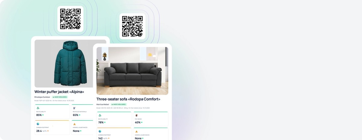 Ukážka digitálneho produktového pasu