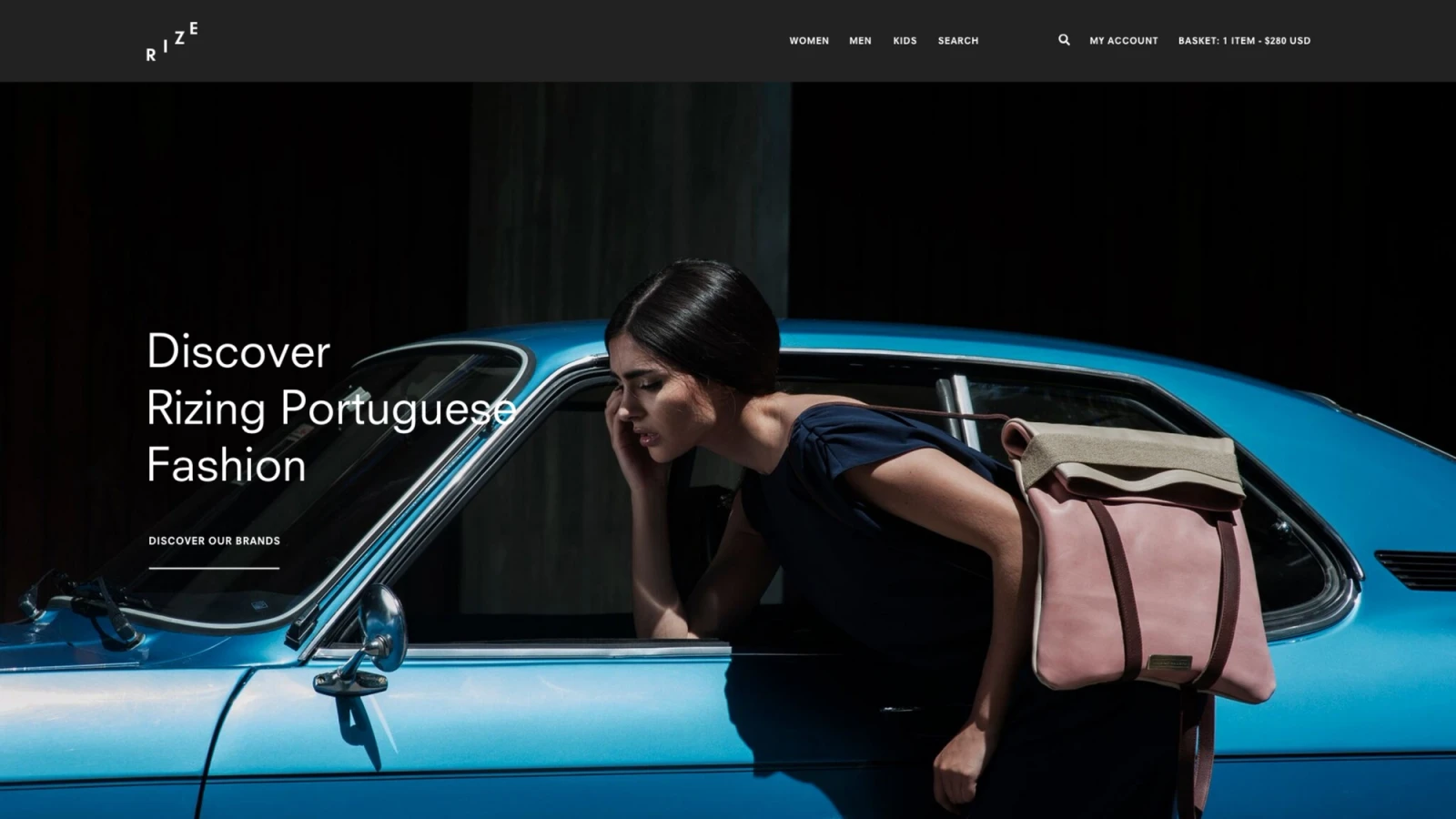 Portuguese fashion promo - Rize website designed and built by Digital Mates, New Zealand