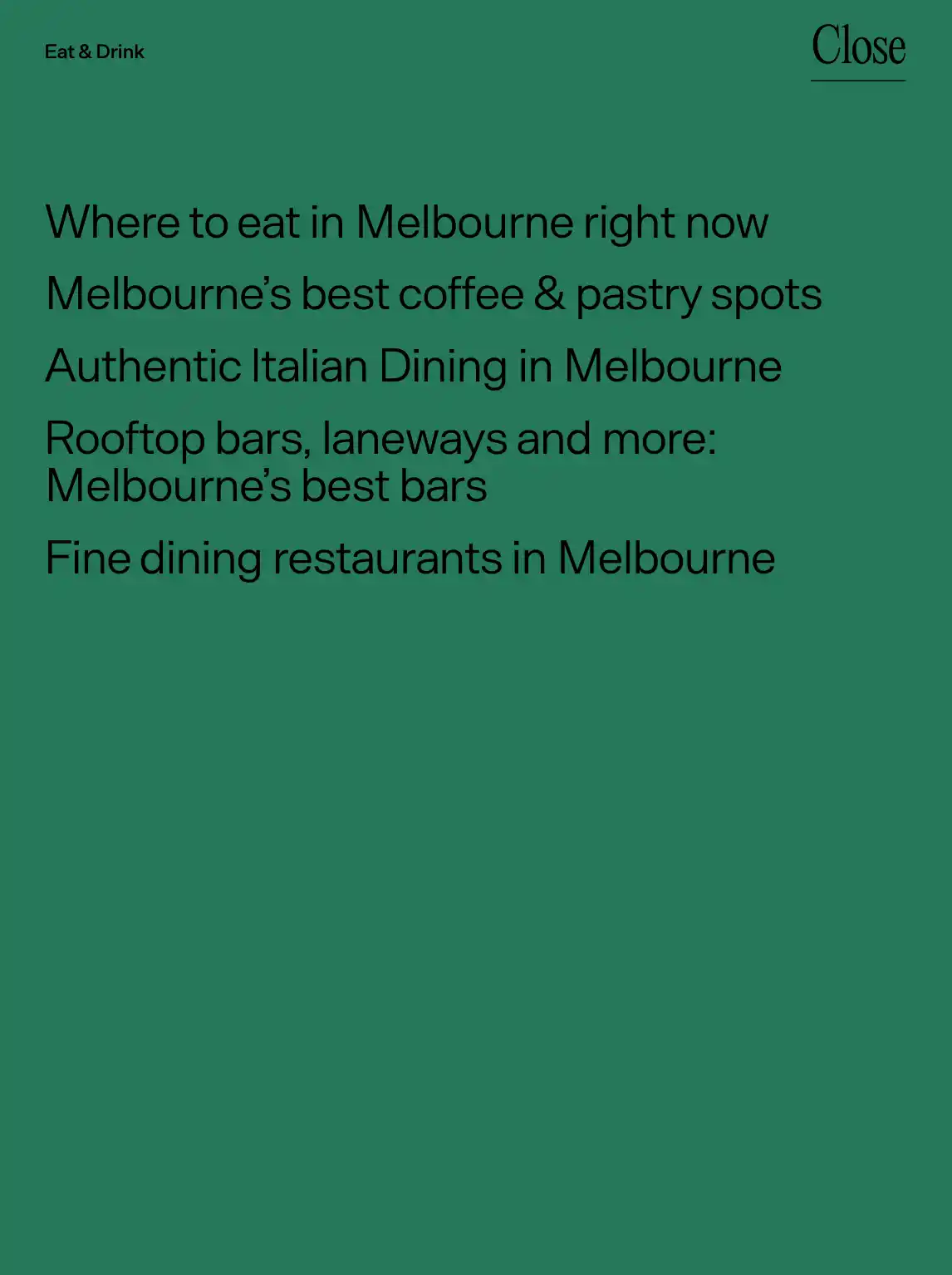 ipad menu