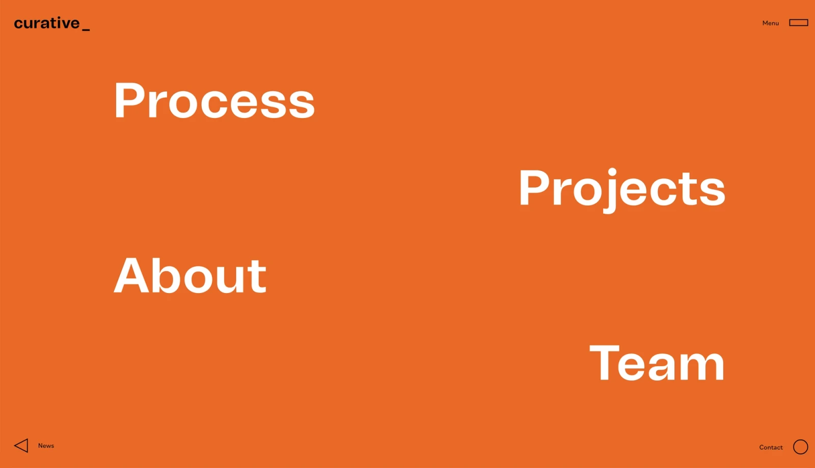 Curative website menu - Curative website by Digital Mates, Auckland