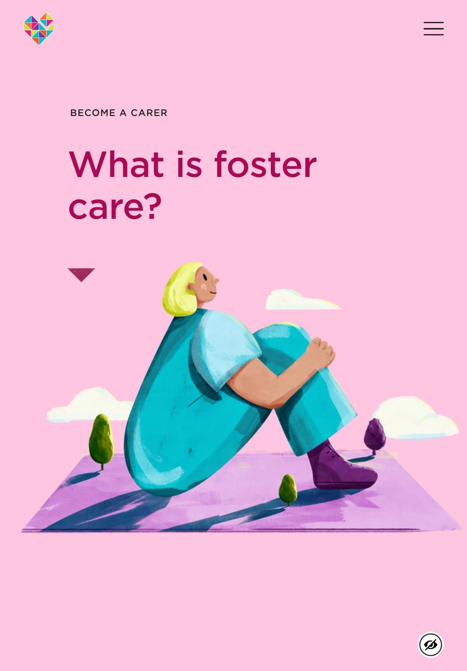 Key assets website what is foster care page on tablet - Website by Digital Mates, Auckland