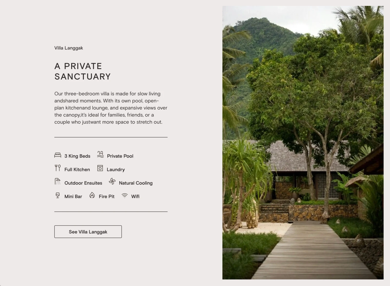 The Hills Lombok, Stay page - the villa, Digital Mates