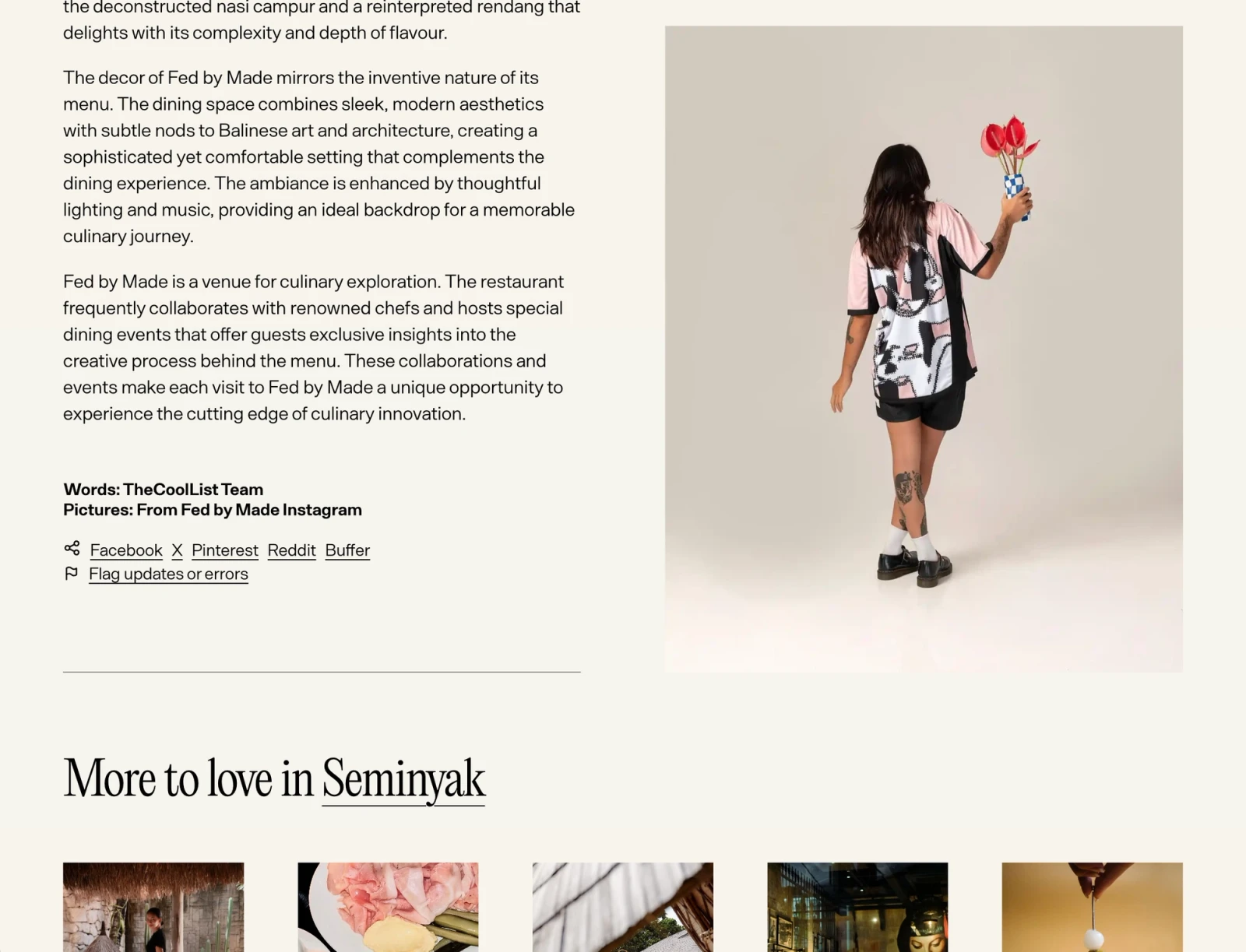 Fed by Made on TheCoolList website by Digital Mates