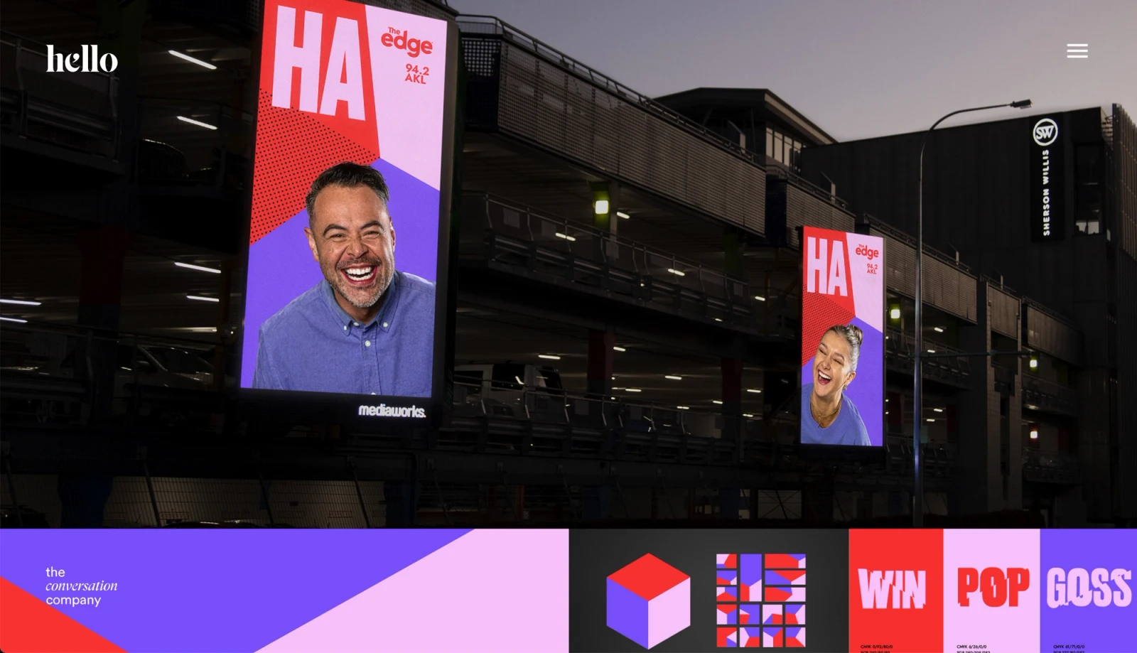 The Edge brand project page - Hello website by Digital Mates, Auckland