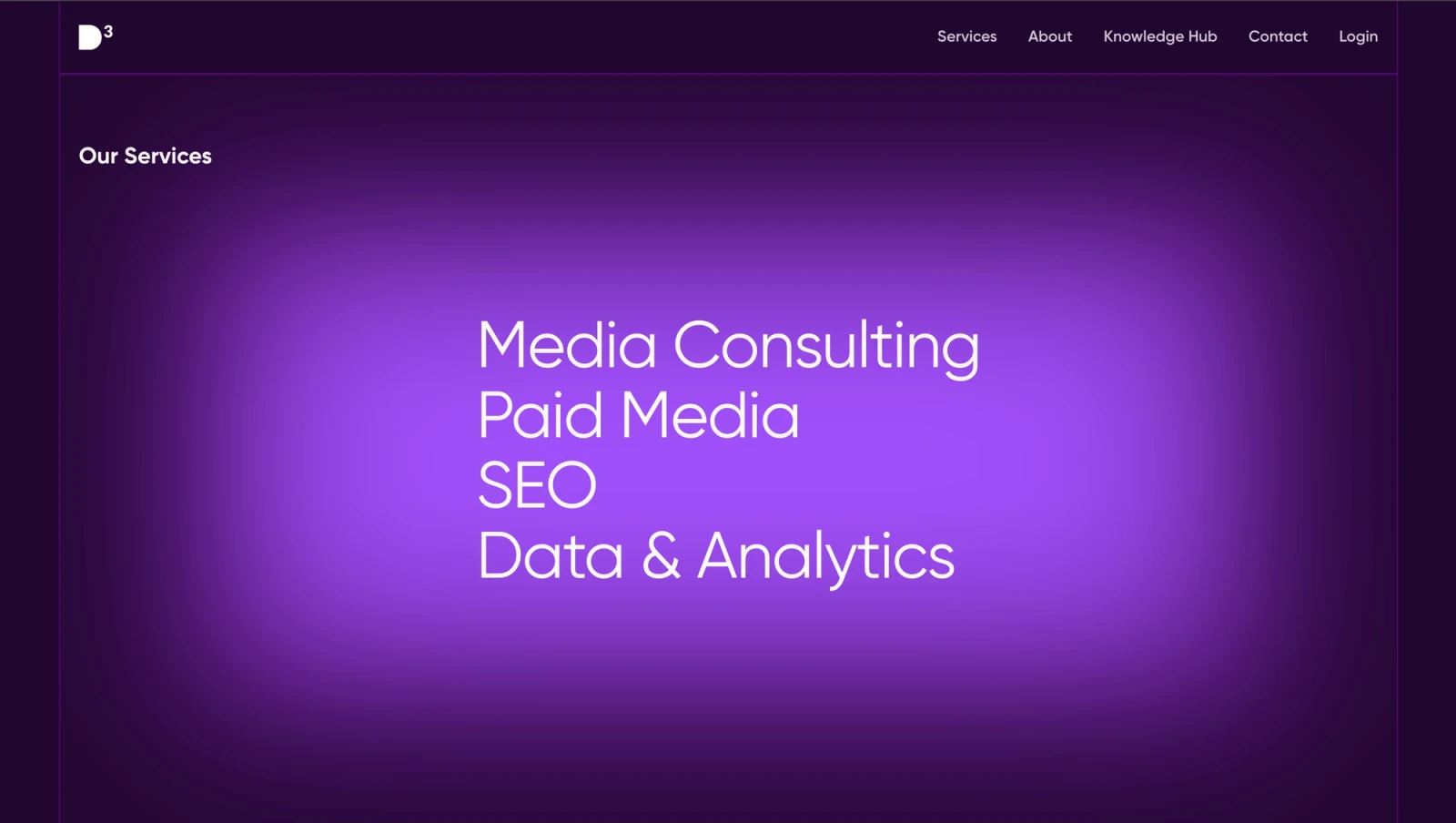 D3 Digital Media website designed and built by Digital Mates, Auckland