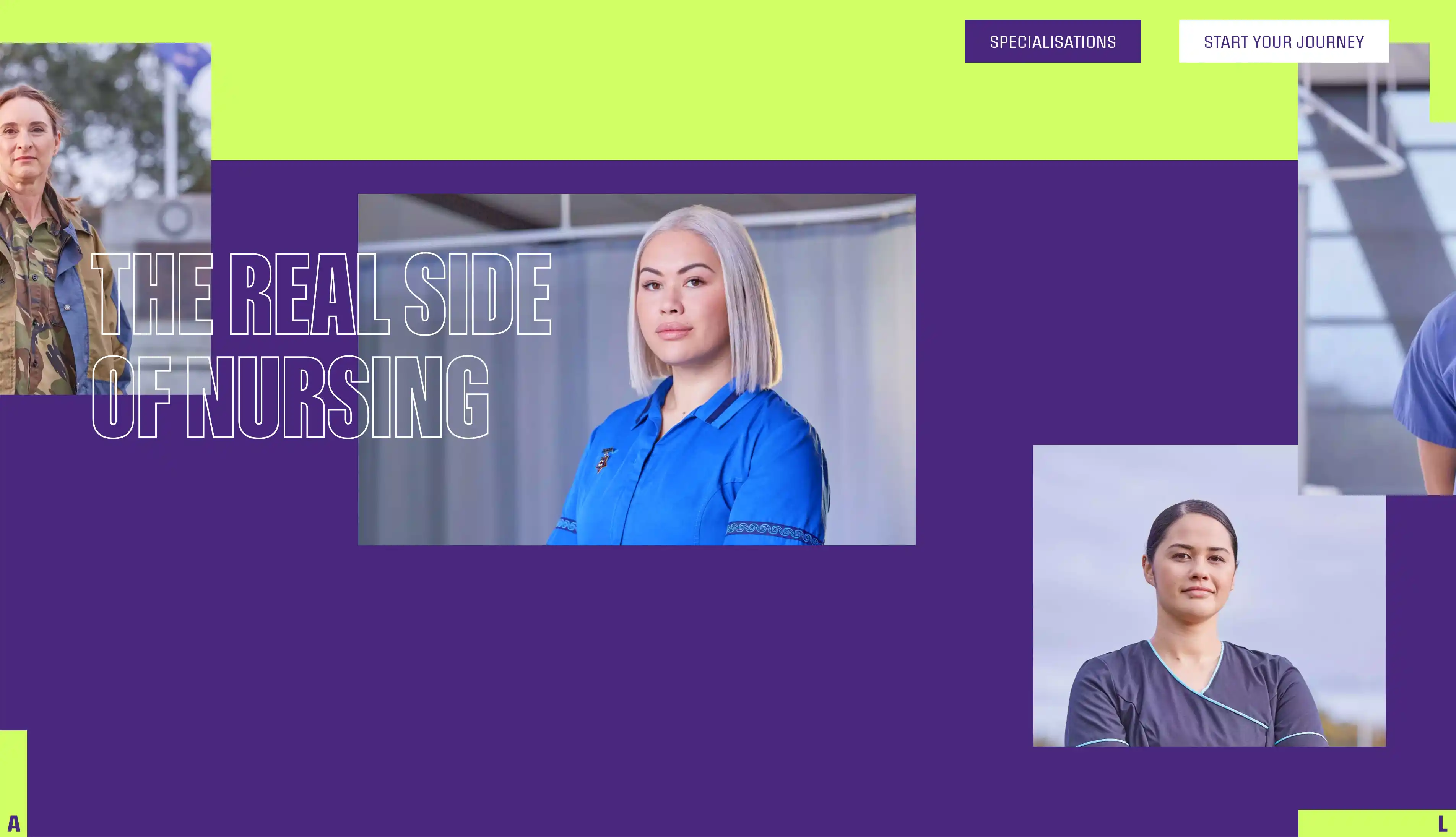 Real Nurses Real Stories section - Real Nurses website by Digital Mates,Auckland