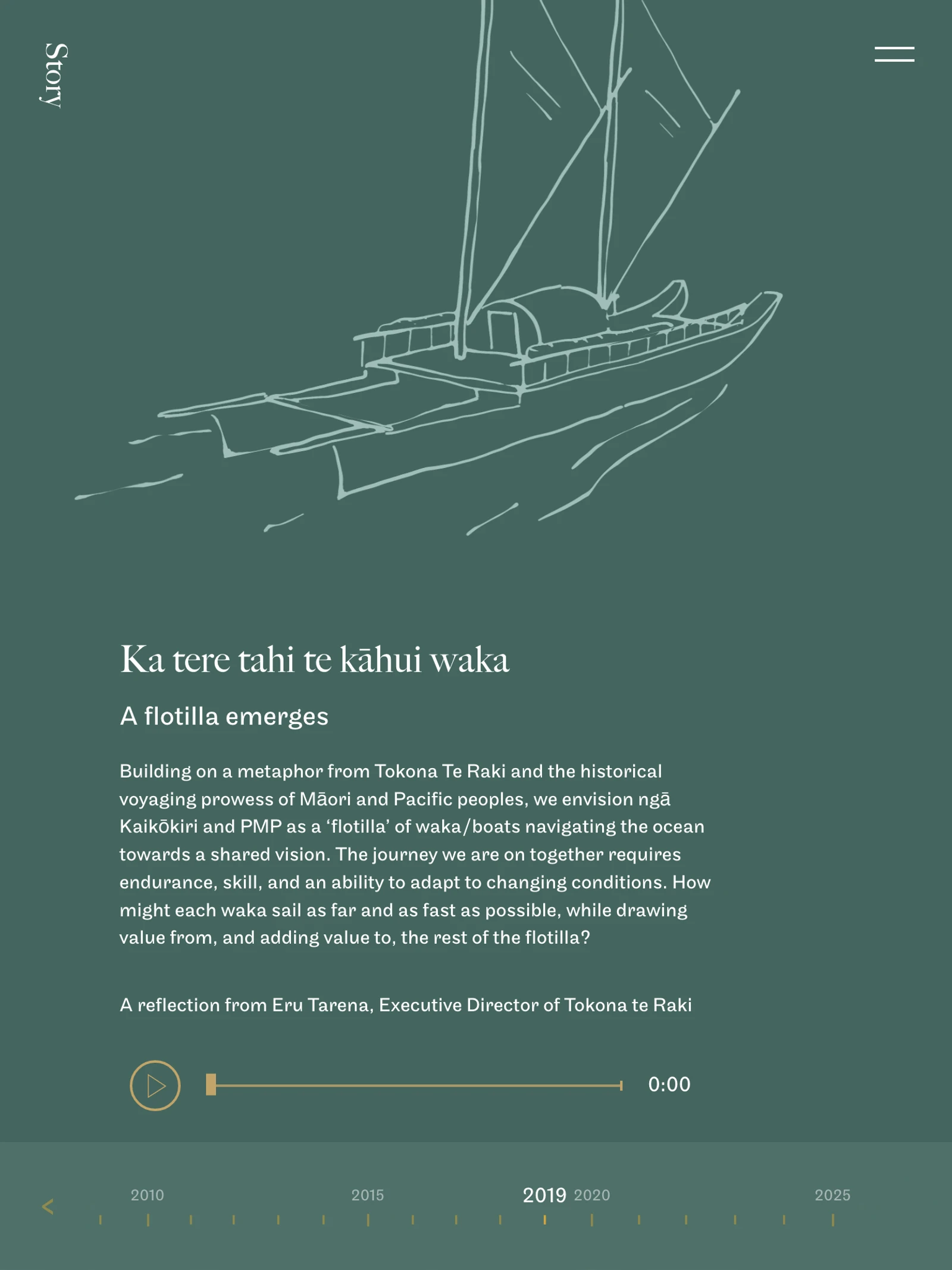 Audio story - PeterMcKenzie Project website by Digital Mates, Auckland