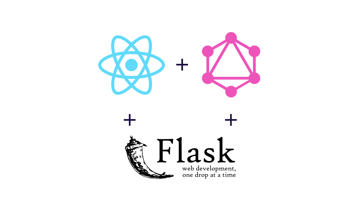 React + GraphQL + Flask logos