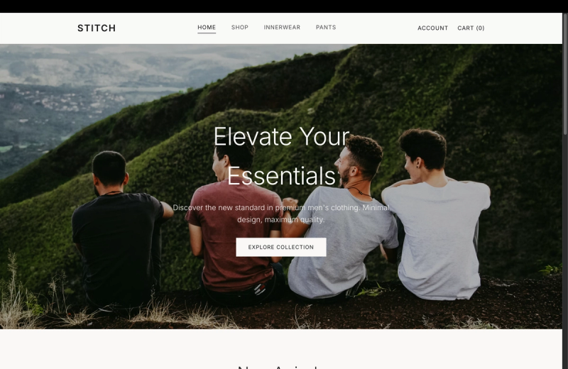 STITCH: Premium Menswear E-Commerce