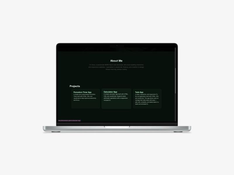 Ansu V S - Portfolio Website Concept 3