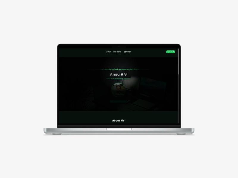 Ansu V S - Portfolio Website Concept 2