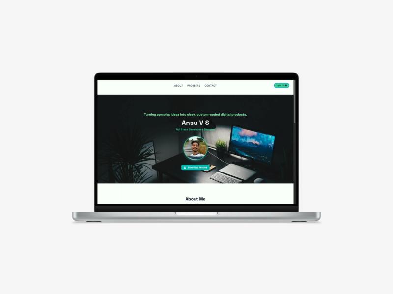 Ansu V S - Portfolio Website Concept 1