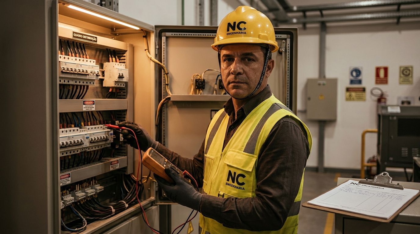 Diagnóstico técnico de quadros elétricos antigos: critérios da NBR 5410 e ensaios aplicáveis