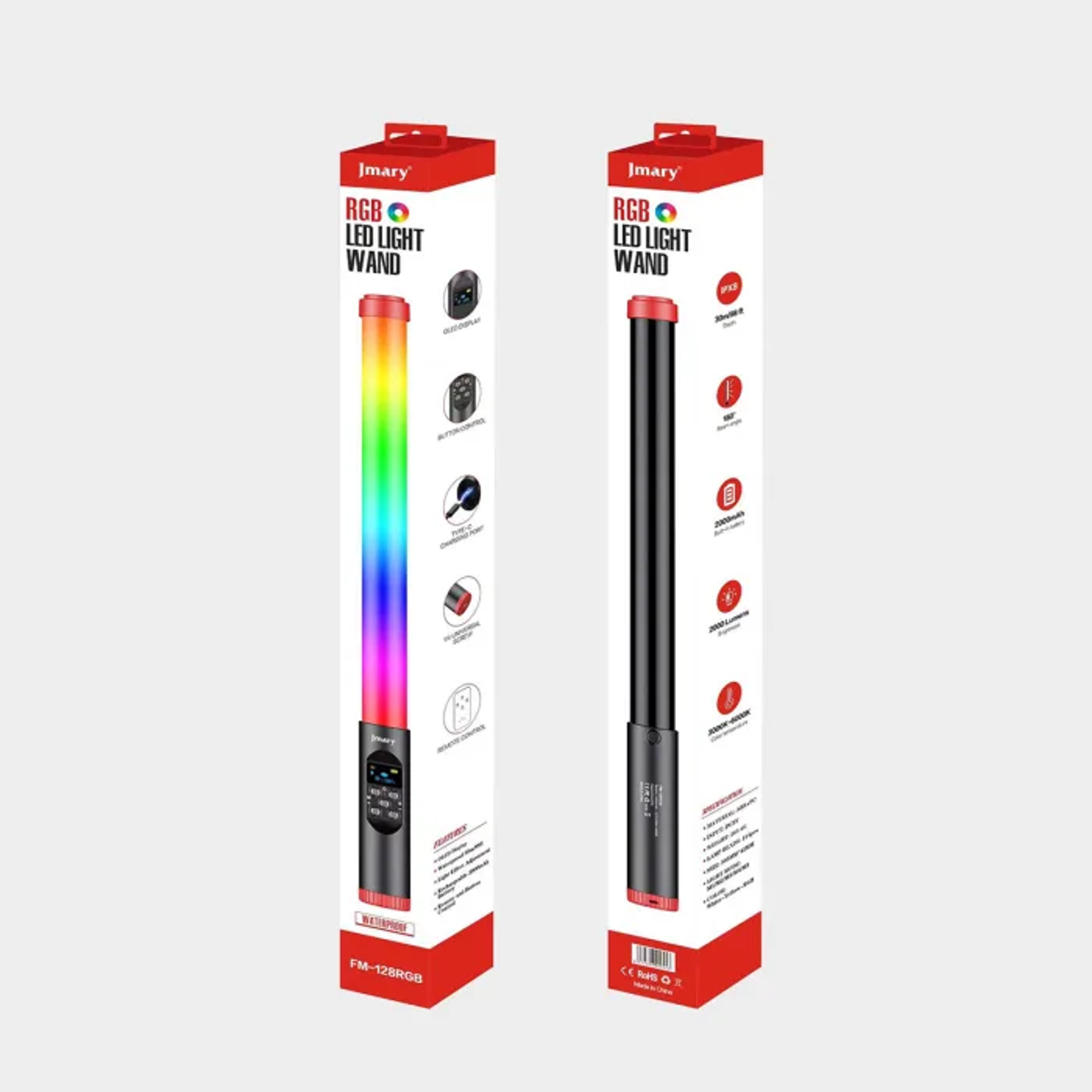 Jmary FM-128RGB Waterproof Handheld RGB LED Video Light Wand Stick - image 4