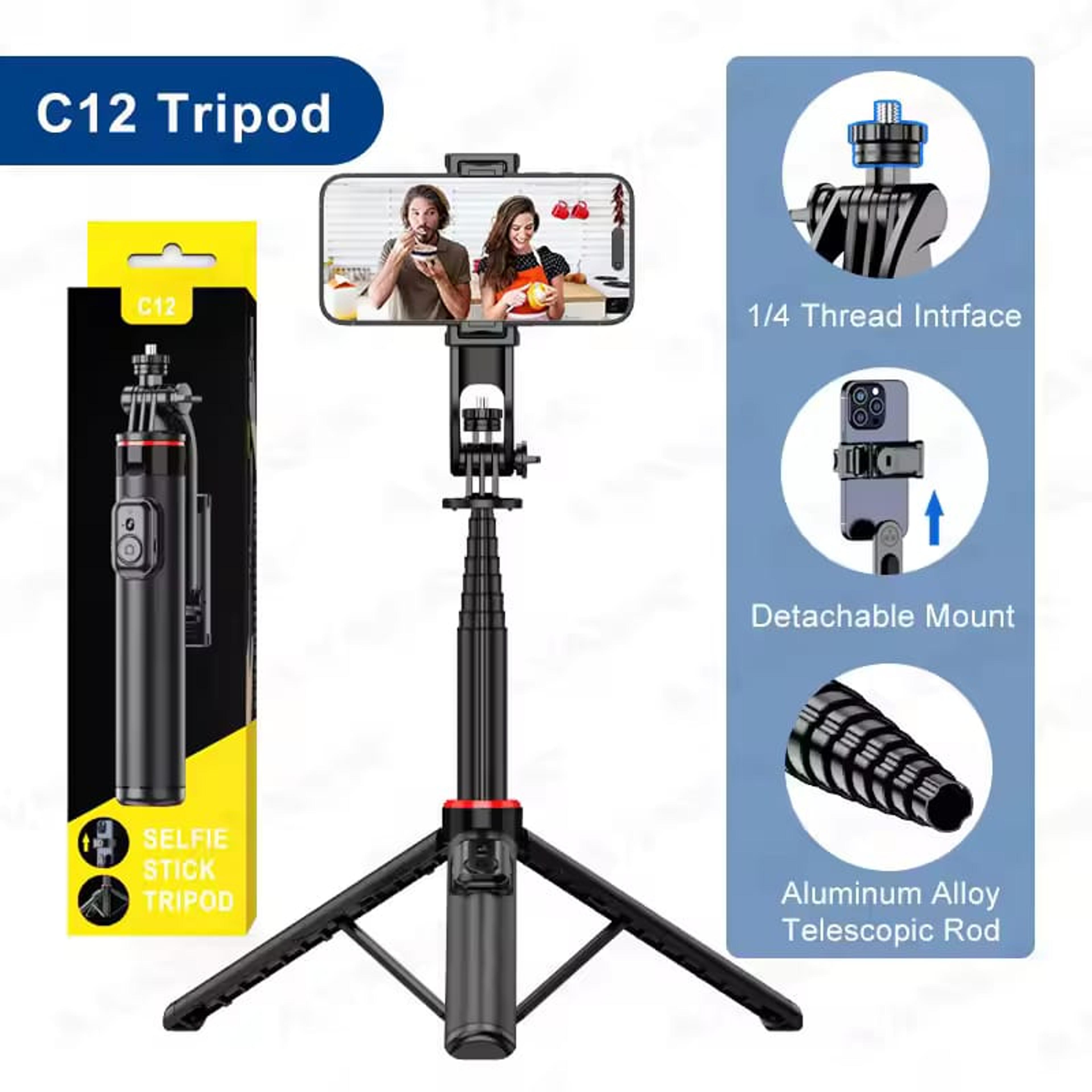 C12 Tripod Selfie Stick Tripod - image 2