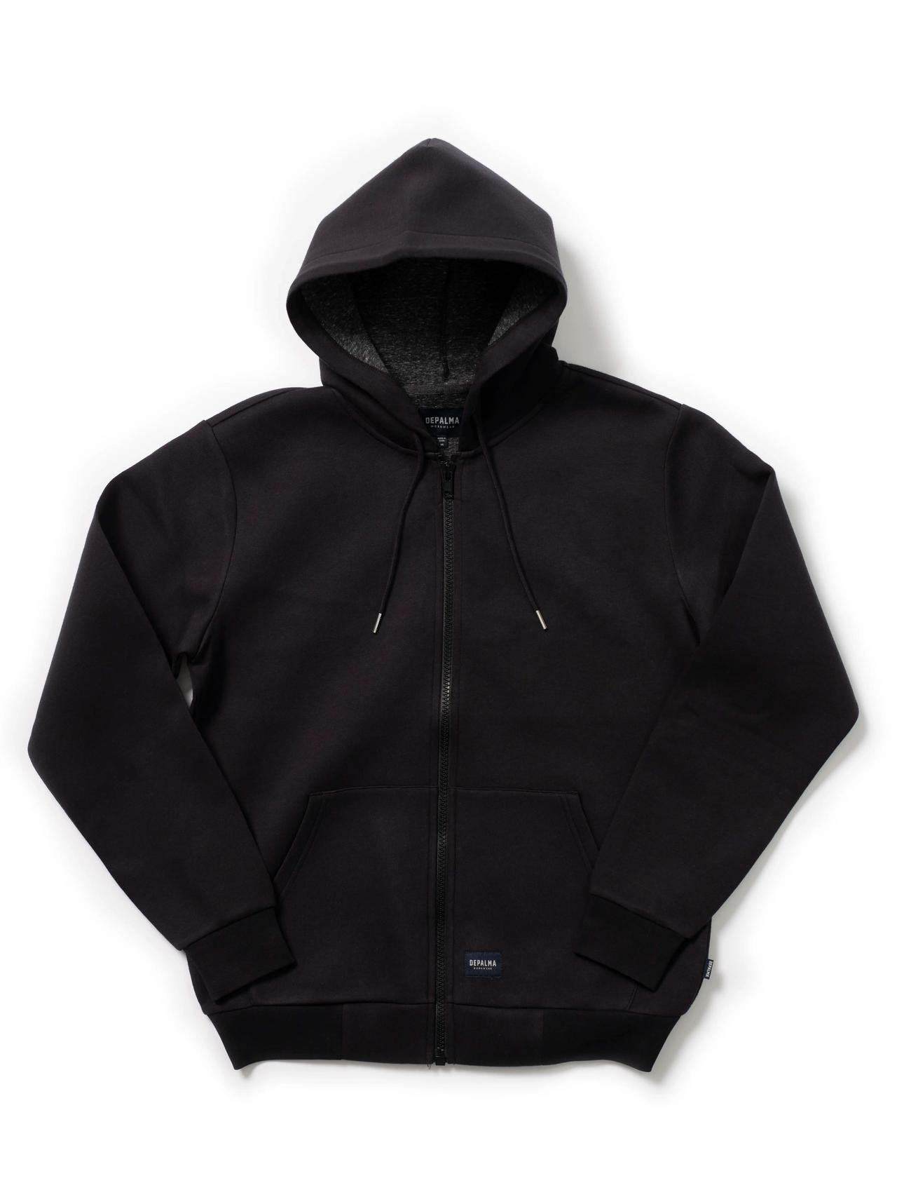 Photo of Albany Bonded Zip Hooded Sweatshirt, Black