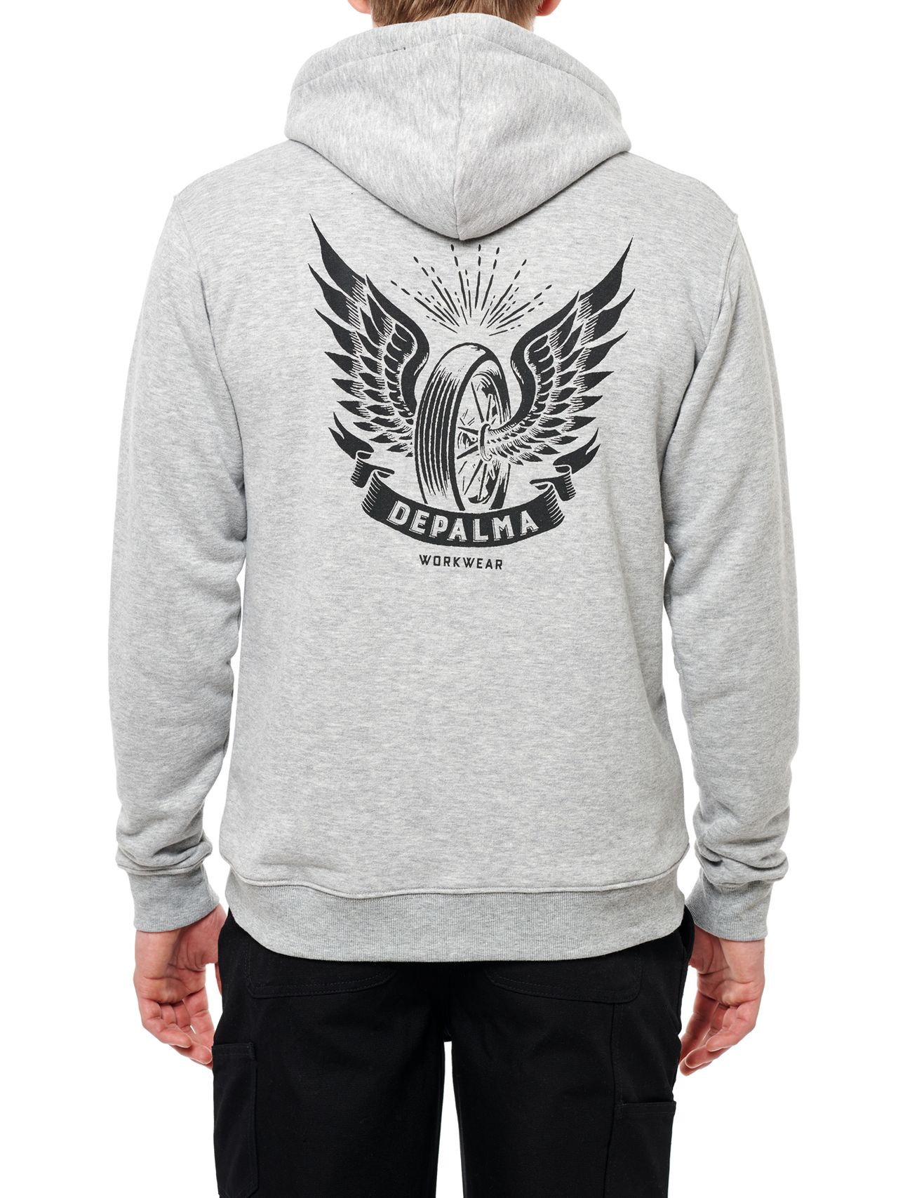 Photo of Night Zip Hooded Sweatshirt, Grey Melange