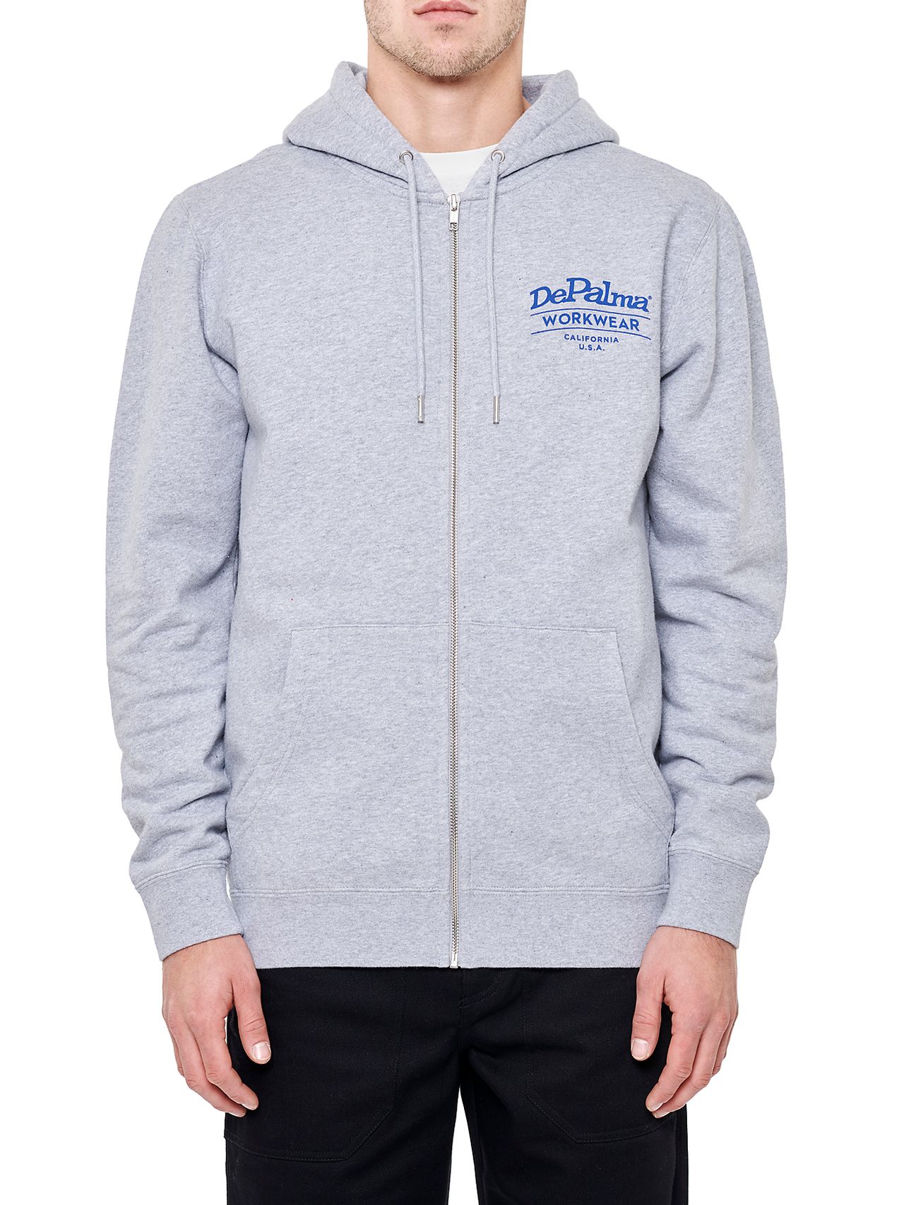 Photo of Blood Brothers Zip Hooded Sweatshirt, Grey Melange