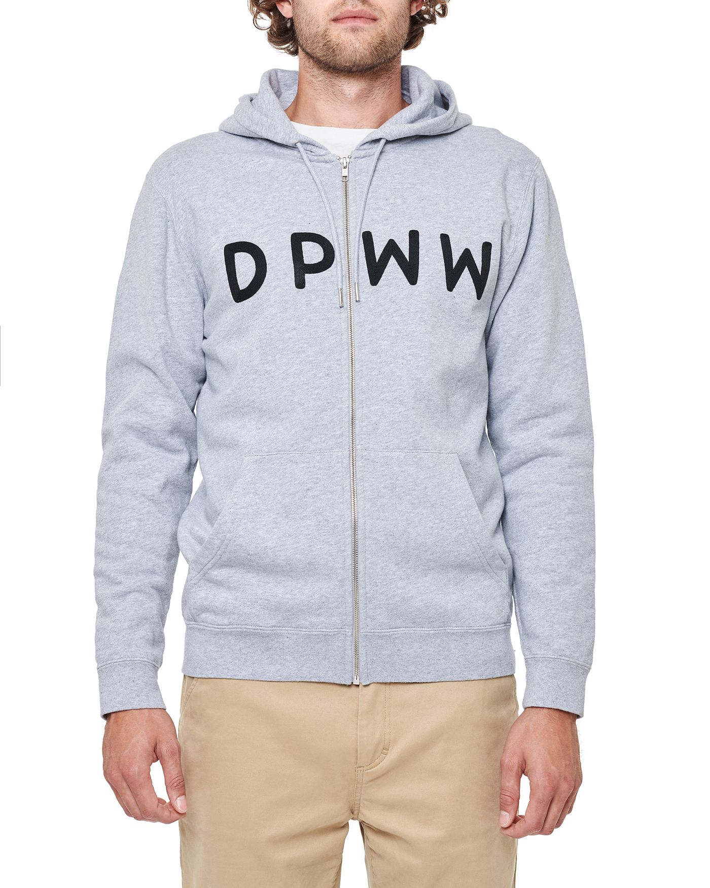Photo of DPWW Zip Hooded Sweatshirt, Grey Melange