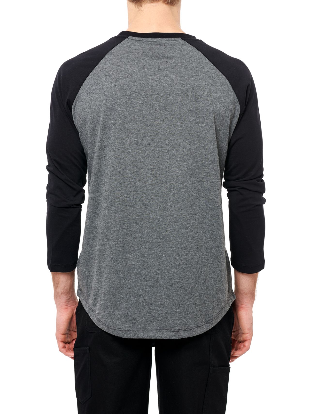 Photo of Nothing Man 3/4 Raglan T-shirt, Grey Melange